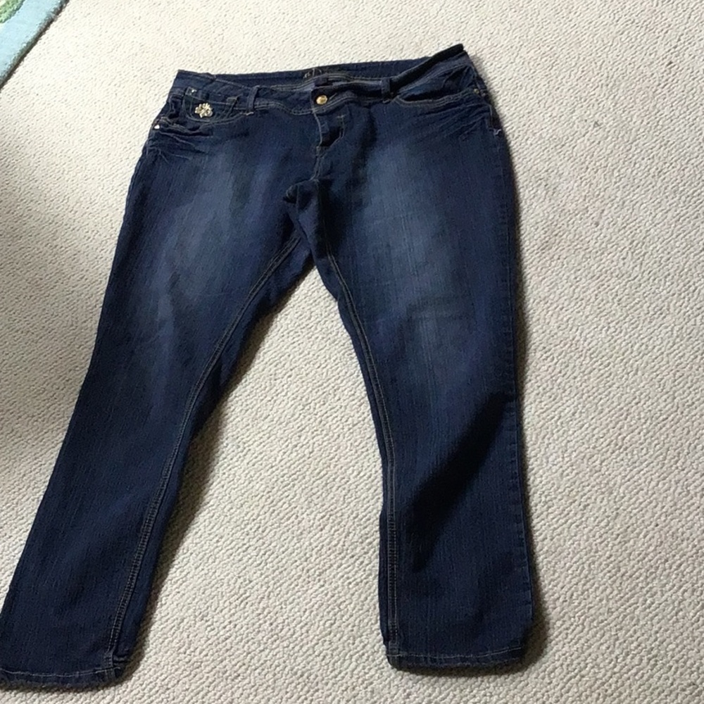 Dereon Dark Blue Straight Leg Jeans